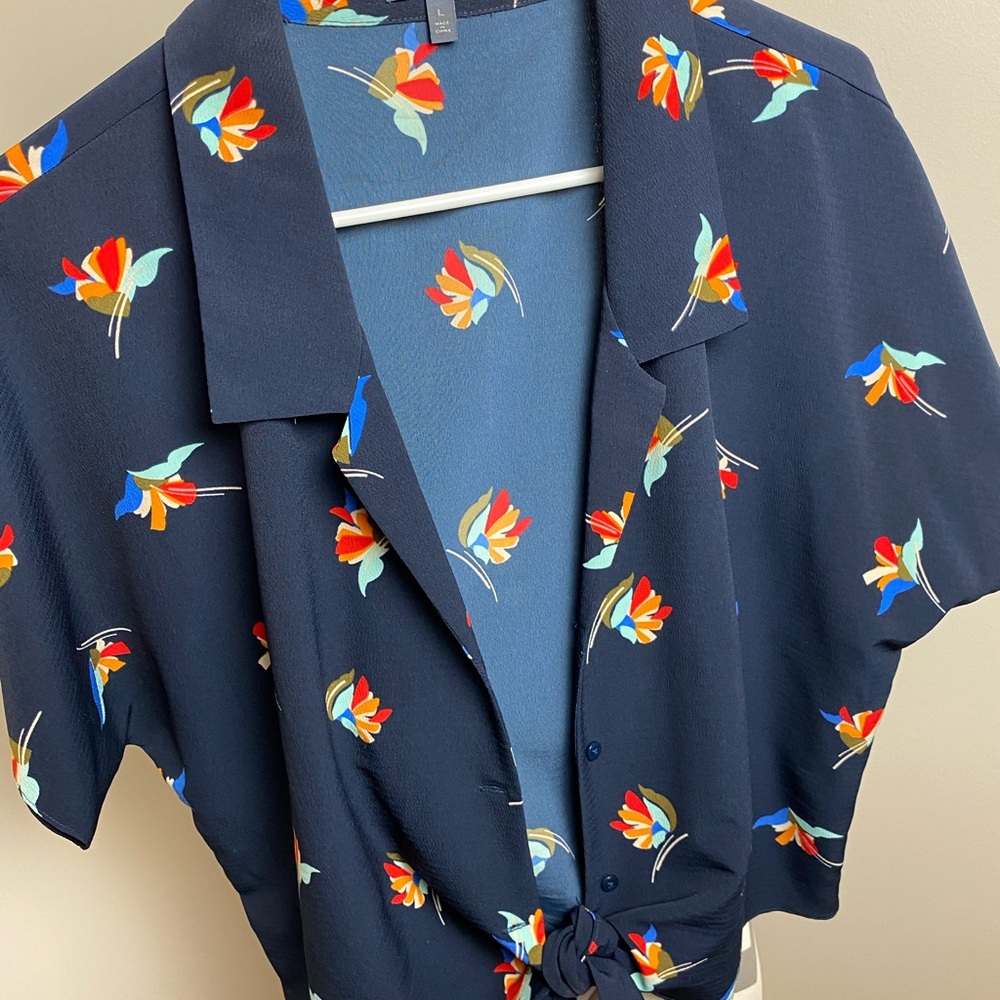 Madison navy blue blouse